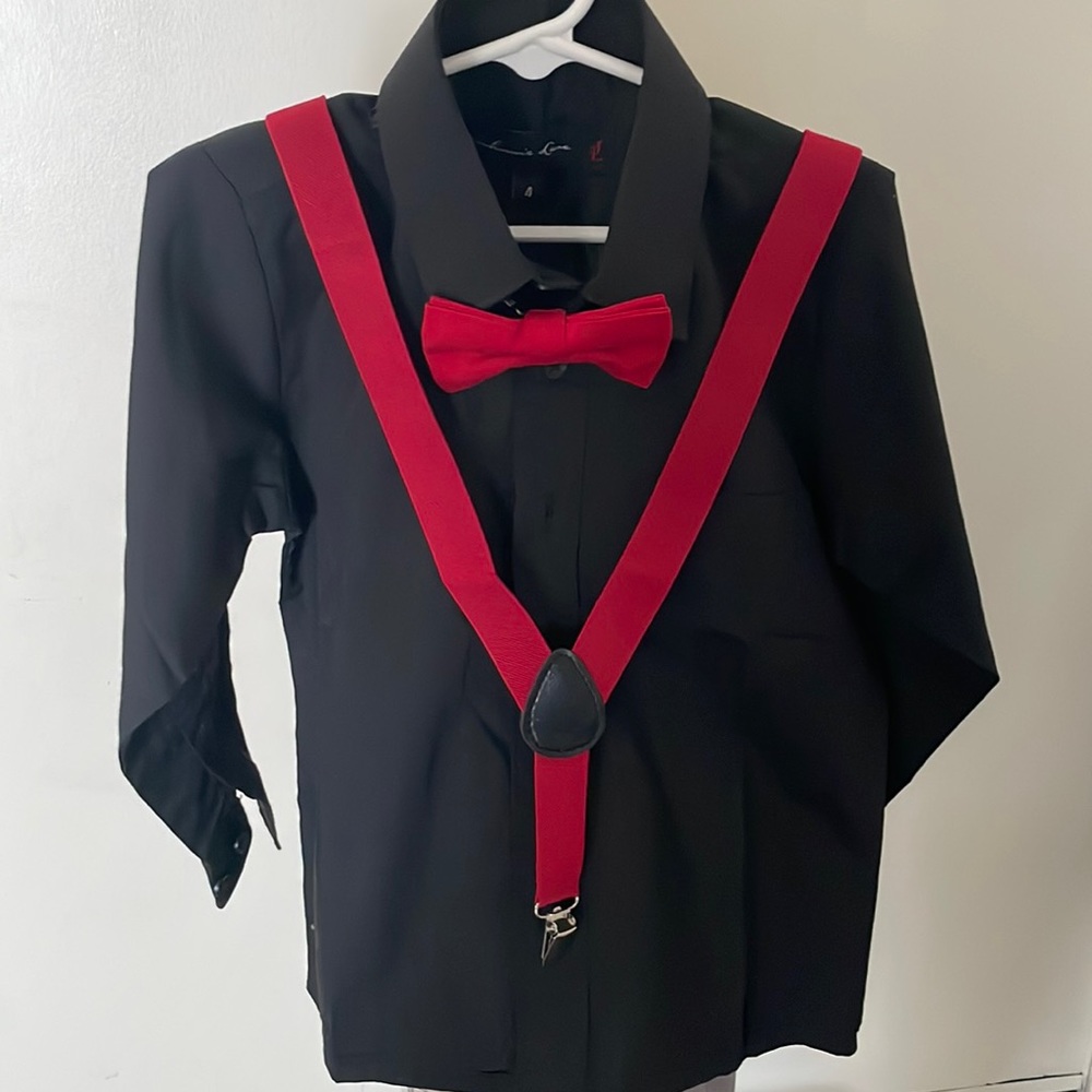 KID BOY DAPPER DUDE BUTTON UP & ACCESSORIES 🤵🏻